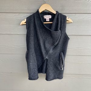 Philosophy 100% cashmere asymetrical gray vest